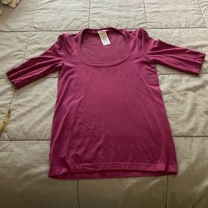 Wolford pink raspberry short sleeved top sweater so pretty!